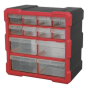 Cabinet Box 12 Drawer - Red/Black Sealey Part No. APDC12R
