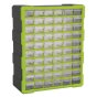 Cabinet Box 60 Drawer - Hi-Vis Green/Black Sealey Part No. APDC60HV