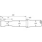 Breaker Chisel 550mm for Atlas Copco TEX75H, TEX100H Breaker