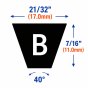 "B" Smooth Rubber V-Belts