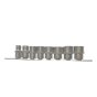 Sockets On Rail Set of 8 Metric 3/8in Drive by BlueSpot - 1524