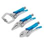 Blue Spot Mini Locking Plier Set 3 Piece
