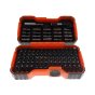 100 Piece Colour Coded Bit Set with Carry Case - Includes Phillips, Pozidriv, TORX, Slotted, Hexagon, Robertson