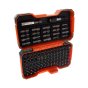 100 Piece Colour Coded Bit Set with Carry Case - Includes Phillips, Pozidriv, TORX, Slotted, Hexagon, Robertson