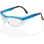 Utah Safety Spectacles Tough Nylon Frame Single lens & Side Shield Clr/Blue