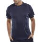 Tee Shirt L/weight 150gsm Polyester Fabric Moisture Absorbing Navy Blue 4XL