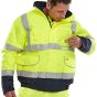 Two Tone Bomber Jacket Zip/Storm Flap Polyester/PU Coating Sat Yel Navy 6xl