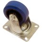 Blue Rubber Swivel Castor