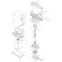 Makita BO3710 Sander Assembly