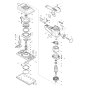 Makita BO4900 Sander Assembly