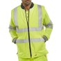 Reversible Hi-Vis Bodywarmer PU coated & Poly/cotton Quilted N/Sat-Yell 6XL