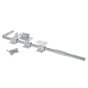 450mm 18" - Traditional Garage Door Drop Bolt c/w Sq Plate & Receiver Galv