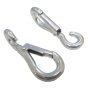 63mm x 6mm (2½") Spring Hook to Crue, Zinc Plated (pack of 2)