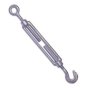 8mm x 110mm Forged Straining Screw - Hook to Eye, Zinc Plated