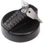 Lockable Diesel Black Plastic Tank Cap, 90mm O/D, 67mm I/D