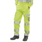 Arc Flash Hi Viz Trousers Fire Retardant Saturn Yellow/Navy Reg Fit Size 30