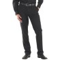 Mens Trousers Poly/Stretch Fabric Zip Fly & Button Waist Reg Fit Black 48