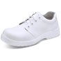 Micro-Fibre Tie Shoe S2 Water Resistant Upper Steel Toe Cap White Size 03