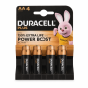 Duracell Plus AA Batteries 100% Extra Life - Voltage: 1.5V (Pack of 4)