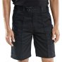 Industrial Work Shorts Sewn in Crease 2 Cargo/Rear Pockets Zip Fly Black 40