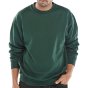 Sweatshirt Poly/Cotton Fleece Inner Ribbed Cuff/Waistband Bottle Green LGE