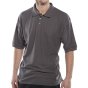 Click Polo Shirt Poly/Cotton Side Vent 3 Button Cuffed Sleeve Grey XXL