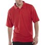 Click Polo Shirt Poly/Cotton Side Vent 3 Button Cuffed Sleeve Red MED