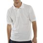 Click Polo Shirt Poly/Cotton Side Vent 3 Button Cuffed Sleeve White LGE