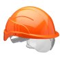 Vision Plus Safety Helmet Integrated Visor for Prescription eye-wear Orange