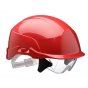 Spectrum ABS Safety Helmet c/w Integrated Retractable Over Spectacles Red