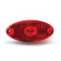 12/24V Slimline Oval Red LED Marker Lamp, Cable Tail, IP66/68 (MP1657B)