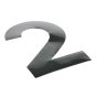 Self Adhesive 80mm Black Digit - Number 2