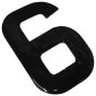 Self Adhesive 80mm Black Digit - Number 6