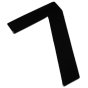 Self Adhesive 80mm Black Digit - Number 7