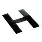 Self Adhesive 80mm Black Digit - Letter H