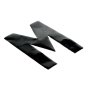Self Adhesive 80mm Black Digit - Letter M