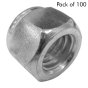 UNC Nylon Insert Locking Nuts, Zinc Plated, Size: 1/4". Pack of 100