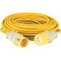 25M Yellow Indicating Extension Lead - 32A 4mm VDE approved Cable - 110V