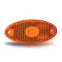 Amber LED Slimline Oval Marker Lamp, 12-24V, 1m Quick Connect (MP1655BQ)
