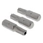 TORX (Star) Head Security S2 Grade Steel Screwdriver Bits T25S x 25mm Pk 3