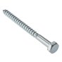 Coach Screw Hexagon Head Single Thread ZP M10 x 200mm Bag 10 by Forgefix - 10CS10200