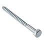 Coach Screw Hexagon Head Single Thread ZP M10 x 150mm Bag 10 by Forgefix - 10CS10150