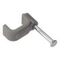 Cable Clip Flat Grey 1.00mm Box 100 by Forgefix - FCC1G