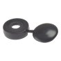 Hinged Cover Cap Black No.10-12 Bag 100 by Forgefix - 100HCC2L