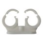 Pipe Clip Double Cliplock 22mm Box 50 by Forgefix - PCDC22