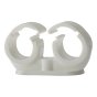 Pipe Clip Double Cliplock 28mm Box 50 by Forgefix - PCDC28