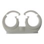 Pipe Clip Double Cliplock 28mm Box 50 by Forgefix - PCDC28