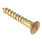 Wood Screw Slotted Raised Head ST Solid Brass 1in x 8 Box 200 by Forgefix - RAH18BR