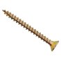 4.0 x 45mm Multi-Purpose Wood Screws Box of 200 - PZ Compatible, Countersunk, Zinc Yellow