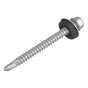 TechFast Hex Head Roofing Screw Self-Drill Light Section 5.5 x 57mm Pack 50 by Forgefix - TFHL5557